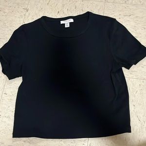 Black crop top size 8
